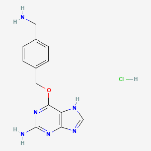 molecular formula C13H15ClN6O B15072769 6-((4-(Aminomethyl)benzyl)oxy)-7H-purin-2-amine hydrochloride CAS No. 948903-68-2