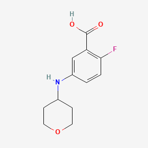 2-Fluoro-5-((tetrahydro-2H-pyran-4-yl)amino)benzoic acid