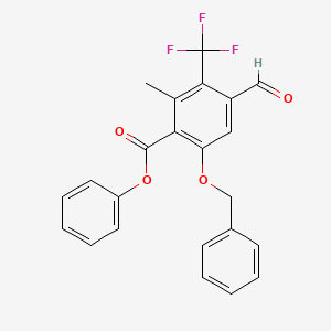 Phenyl 6-(benzyloxy)-4-formyl-2-methyl-3-(trifluoromethyl)benzoate