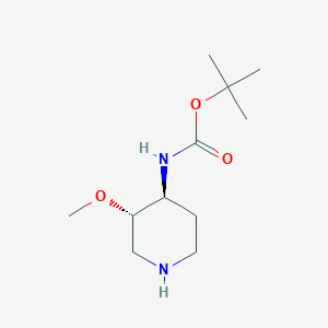 molecular formula C11H22N2O3 B15073012 tert-Butyl (trans-3-methoxypiperidin-4-yl)carbamate 