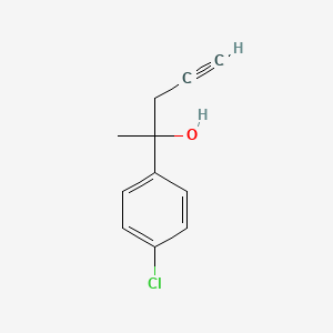 molecular formula C11H11ClO B15073034 2-(4-Chlorophenyl)-4-pentyn-2-ol 