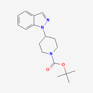 molecular formula C17H23N3O2 B15073039 tert-butyl 4-indazol-1-ylpiperidine-1-carboxylate 