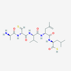 (2S)-2-[(2R)-2-[(2S)-2-[(2S)-2-[(2R)-2-Aminopropanamido]-2-(methanethioyl)acetamido]-3-methylbutanamido]-4-methylpent-4-enamido]-4-methylpentanethioic S-acid