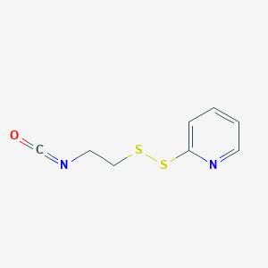 molecular formula C8H8N2OS2 B15073086 Pyridine, 2-[(2-isocyanatoethyl)dithio]- CAS No. 176770-64-2