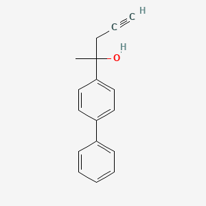 molecular formula C17H16O B15073125 2-(4-Biphenylyl)-4-pentyn-2-ol 