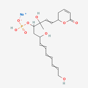 (6R)-5,6-Dihydro-6-[(1E,3R,4R,6R,7Z,9Z,11E)-3,6,13-trihydroxy-3-methyl-4-(phosphonooxy)-1,7,9,11-tridecatetraenyl]-2H-pyran-2-one sodium salt