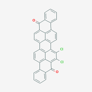 molecular formula C34H14Cl2O2 B15073210 14,15-Dichlorononacyclo[18.10.2.22,5.03,16.04,13.06,11.017,31.021,26.028,32]tetratriaconta-1(30),2,4,6,8,10,13,15,17(31),18,20(32),21,23,25,28,33-hexadecaene-12,27-dione 