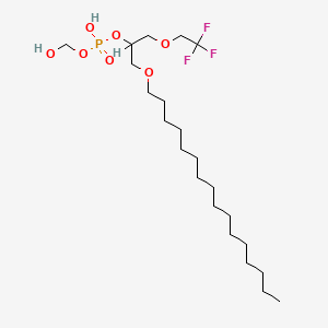 molecular formula C22H44F3O7P B15073242 [1-Hexadecoxy-3-(2,2,2-trifluoroethoxy)propan-2-yl] hydroxymethyl hydrogen phosphate 