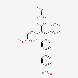 molecular formula C35H28O3 B15073244 4'-(2,2-Bis(4-methoxyphenyl)-1-phenylvinyl)-[1,1'-biphenyl]-4-carbaldehyde 