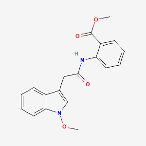 molecular formula C19H18N2O4 B15073255 methyl 2-[[2-(1-methoxyindol-3-yl)acetyl]amino]benzoate 