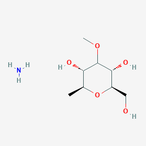 molecular formula C8H19NO5 B15073264 azane;(2R,3R,5S,6S)-2-(hydroxymethyl)-4-methoxy-6-methyloxane-3,5-diol 