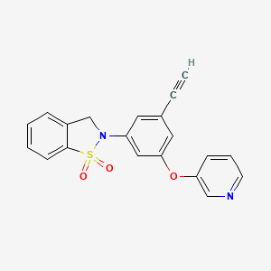 2-(3-ethynyl-5-pyridin-3-yloxyphenyl)-3H-1,2-benzothiazole 1,1-dioxide