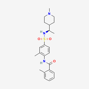 molecular formula C23H31N3O3S B15073280 (R)-2-Methyl-N-(2-methyl-4-(N-(1-(1-methylpiperidin-4-yl)ethyl)sulfamoyl)phenyl)benzamide CAS No. 2756350-91-9