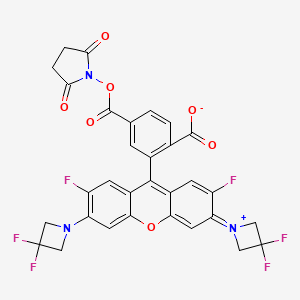 2-[3-(3,3-Difluoroazetidin-1-ium-1-ylidene)-6-(3,3-difluoroazetidin-1-yl)-2,7-difluoroxanthen-9-yl]-4-(2,5-dioxopyrrolidin-1-yl)oxycarbonylbenzoate