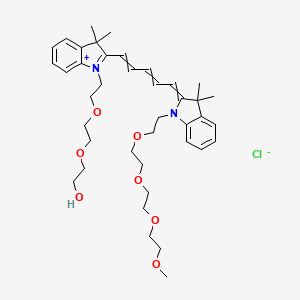 2-[2-[2-[2-[5-[1-[2-[2-[2-(2-Methoxyethoxy)ethoxy]ethoxy]ethyl]-3,3-dimethylindol-2-ylidene]penta-1,3-dienyl]-3,3-dimethylindol-1-ium-1-yl]ethoxy]ethoxy]ethanol;chloride