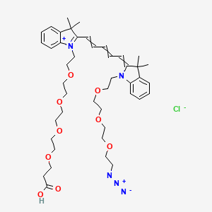 N-(azide-PEG3)-N'-(PEG4-acid)-Cy5