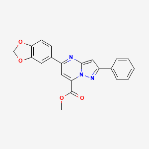 Methyl 5-(1,3-benzodioxol-5-yl)-2-phenylpyrazolo[1,5-a]pyrimidine-7-carboxylate