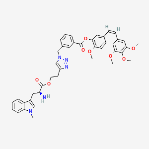 [2-methoxy-5-[(Z)-2-(3,4,5-trimethoxyphenyl)ethenyl]phenyl] 3-[[4-[2-[(2S)-2-amino-3-(1-methylindol-3-yl)propanoyl]oxyethyl]triazol-1-yl]methyl]benzoate