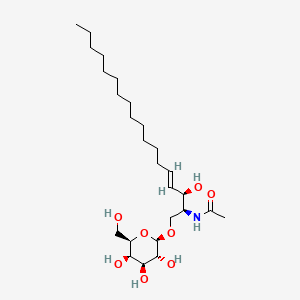 molecular formula C26H49NO8 B15073343 N-[(E,2S,3R)-3-hydroxy-1-[(2R,3R,4S,5R,6R)-3,4,5-trihydroxy-6-(hydroxymethyl)oxan-2-yl]oxyoctadec-4-en-2-yl]acetamide 