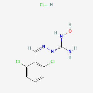 2-[(Z)-(2,6-dichlorophenyl)methylideneamino]-1-hydroxyguanidine;hydrochloride