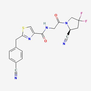 N-[2-[(2S)-2-cyano-4,4-difluoropyrrolidin-1-yl]-2-oxoethyl]-2-[(4-cyanophenyl)methyl]-1,3-thiazole-4-carboxamide