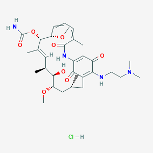 [(8S,9S,10E,12S,13R,14S,16R)-19-[2-(dimethylamino)ethylamino]-13-hydroxy-8,14-dimethoxy-4,10,12,16-tetramethyl-3,20,22-trioxo-2-azabicyclo[16.3.1]docosa-1(21),4,6,10,18-pentaen-9-yl] carbamate;hydrochloride