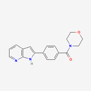 morpholin-4-yl-[4-(1H-pyrrolo[2,3-b]pyridin-2-yl)phenyl]methanone