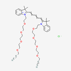 molecular formula C47H63ClN2O8 B15073393 N,N'-bis-(propargyl-PEG4)-Cy5 (chloride) 