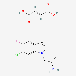 molecular formula C15H16ClFN2O4 B15073432 (E)-but-2-enedioic acid;1-(6-chloro-5-fluoroindol-1-yl)propan-2-amine 