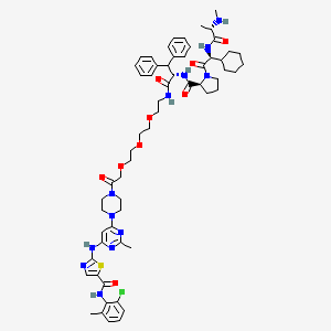 molecular formula C60H77ClN12O9S B15073451 Sniper(abl)-019 