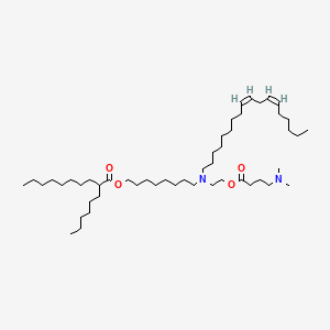 8-[2-[4-(dimethylamino)butanoyloxy]ethyl-[(9Z,12Z)-octadeca-9,12-dienyl]amino]octyl 2-hexyldecanoate