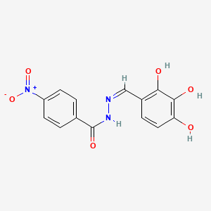 molecular formula C14H11N3O6 B15073473 4-nitro-N-[(Z)-(2,3,4-trihydroxyphenyl)methylideneamino]benzamide 