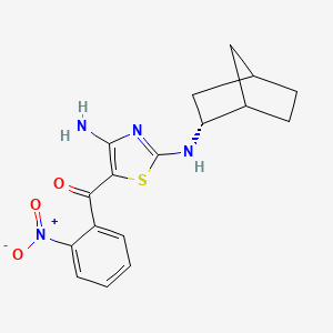 [4-amino-2-[[(2R)-2-bicyclo[2.2.1]heptanyl]amino]-1,3-thiazol-5-yl]-(2-nitrophenyl)methanone