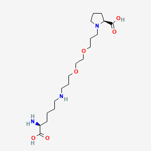 (2S)-1-[3-[2-[3-[[(5S)-5-amino-5-carboxypentyl]amino]propoxy]ethoxy]propyl]pyrrolidine-2-carboxylic acid