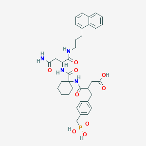 4-[[1-[[4-Amino-1-(3-naphthalen-1-ylpropylamino)-1,4-dioxobutan-2-yl]carbamoyl]cyclohexyl]amino]-4-oxo-3-[[4-(phosphonomethyl)phenyl]methyl]butanoic acid