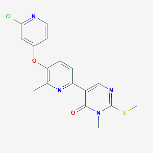 5-(5-((2-chloropyridin-4-yl)oxy)-6-methylpyridin-2-yl)-3-methyl-2-(methylthio)pyrimidin-4(3H)-one