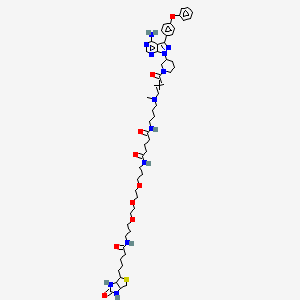 N-[4-[[4-[3-[4-amino-3-(4-phenoxyphenyl)pyrazolo[3,4-d]pyrimidin-1-yl]piperidin-1-yl]-4-oxobut-2-enyl]-methylamino]butyl]-N'-[3-[2-[2-[3-[5-(2-oxo-1,3,3a,4,6,6a-hexahydrothieno[3,4-d]imidazol-4-yl)pentanoylamino]propoxy]ethoxy]ethoxy]propyl]pentanediamide