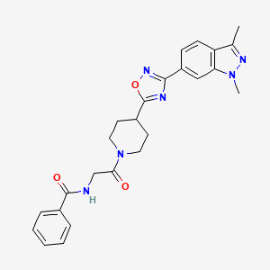 Benzamide, N-[2-[4-[3-(1,3-dimethyl-1H-indazol-6-yl)-1,2,4-oxadiazol-5-yl]-1-piperidinyl]-2-oxoethyl]-