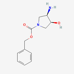 molecular formula C12H16N2O3 B1507361 benzyl (3R,4S)-3-amino-4-hydroxypyrrolidine-1-carboxylate 