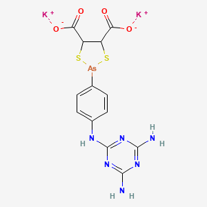 molecular formula C13H11AsK2N6O4S2 B15073632 Melarsonyl (dipotassium) 