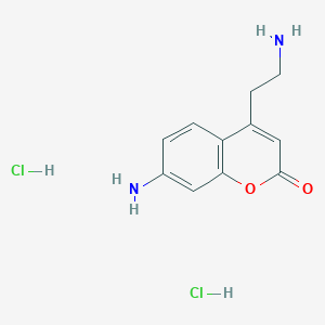 7-amino-4-(2-aminoethyl)chromen-2-one;dihydrochloride