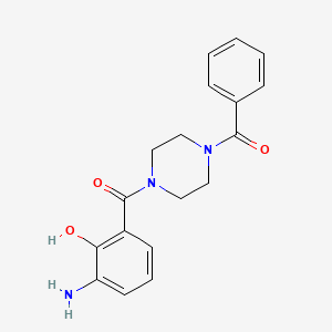 molecular formula C18H19N3O3 B1507368 (4-(3-Amino-2-hydroxybenzoyl)piperazin-1-yl)(phenyl)methanone CAS No. 473734-32-6