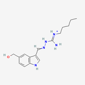 [amino-[2-[[5-(hydroxymethyl)-1H-indol-3-yl]methylidene]hydrazinyl]methylidene]-pentylazanium