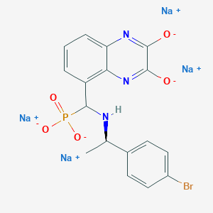 tetrasodium;5-[[[(1R)-1-(4-bromophenyl)ethyl]amino]-phosphonatomethyl]quinoxaline-2,3-diolate