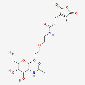 N-[2-[2-[3-acetamido-4,5-dihydroxy-6-(hydroxymethyl)oxan-2-yl]oxyethoxy]ethyl]-3-(4-methyl-2,5-dioxofuran-3-yl)propanamide