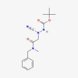 molecular formula C16H22N4O3 B15073825 tert-butyl N-[[2-[benzyl(methyl)amino]-2-oxoethyl]-cyanoamino]carbamate 