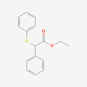 molecular formula C16H16O2S B15073839 Ethyl phenyl(phenylsulfanyl)acetate 