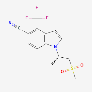 1-[(2S)-1-methylsulfonylpropan-2-yl]-4-(trifluoromethyl)indole-5-carbonitrile