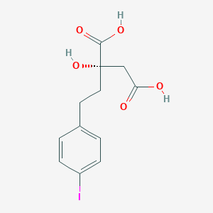 molecular formula C12H13IO5 B15073847 (2S)-2-hydroxy-2-[2-(4-iodophenyl)ethyl]butanedioic acid 