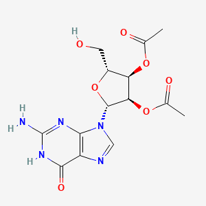 molecular formula C14H17N5O7 B15073874 2',3'-di-O-acetylguanosine 